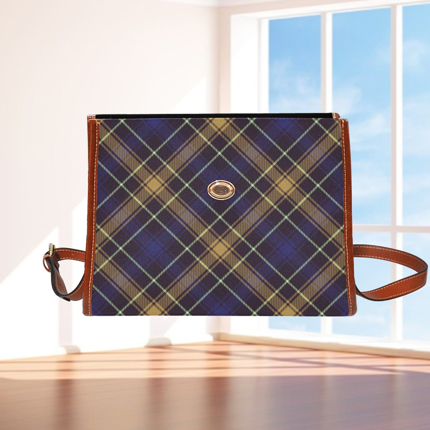 Waterproof Canvas Bag-Brown (All Over Print) (1641)