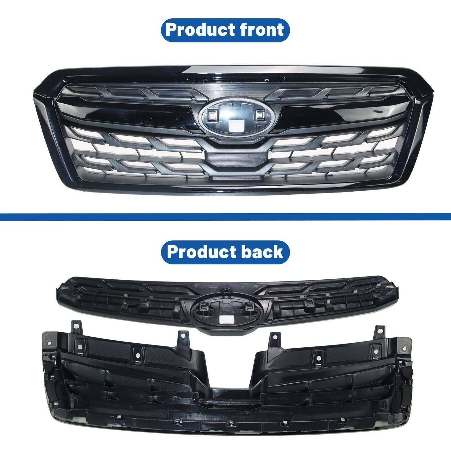 Front Grill For 2014-2018 Forester Gloss Balck