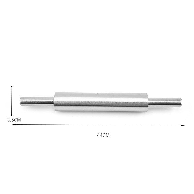 Household stainless steel flour stick rolling pin, Roller for Baking Pizza, Pies, Pastry and Cookies, Ergonomic Handles, Kitchen Essential