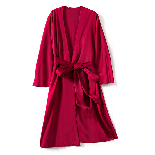 Feminine ice silk gown
