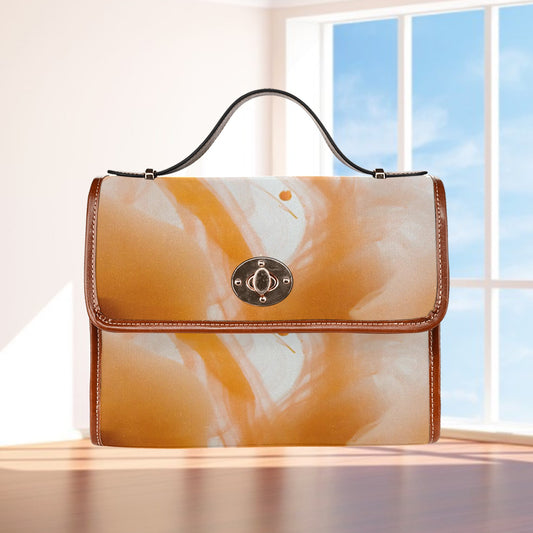Waterproof Canvas Bag-Brown (All Over Print) (1641)