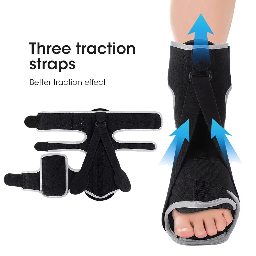 Adjustable Foot Drop Steel Plate Support, Ankle Anti-Sprain Fixed Brace, Correction Belt, Foot Drop Orthosis