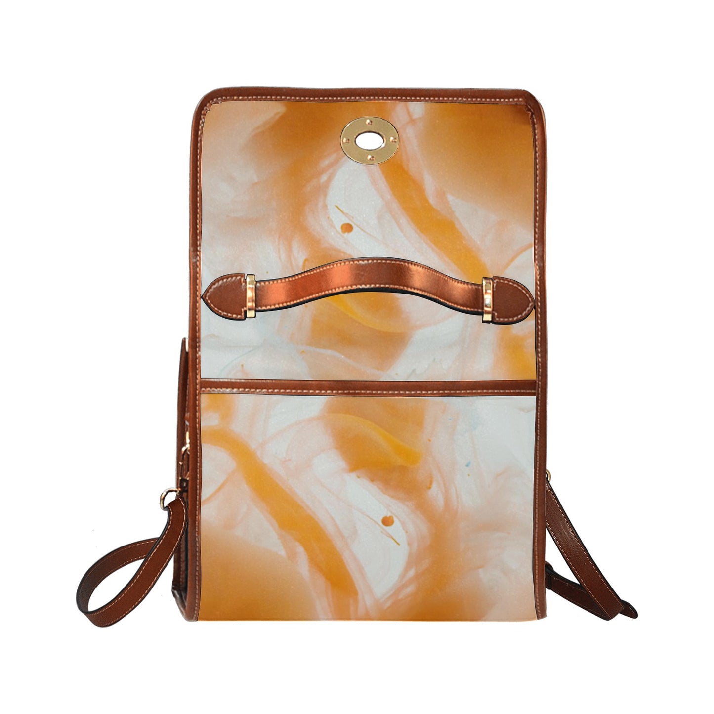 Waterproof Canvas Bag-Brown (All Over Print) (1641)