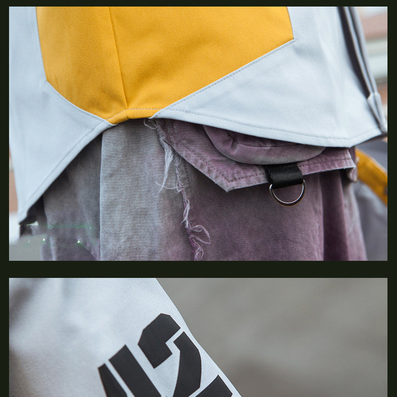 Punk Functional Style Detachable Street Work Clothes