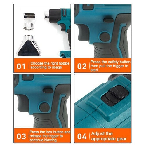 Lithium Ion Hot Air Gun Dual Battery