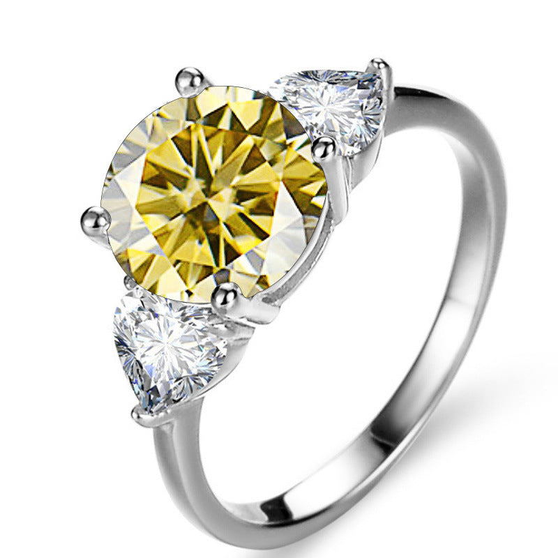 Sterling Silver 3 Karat Moissanite Women's Luxury Wedding Ring