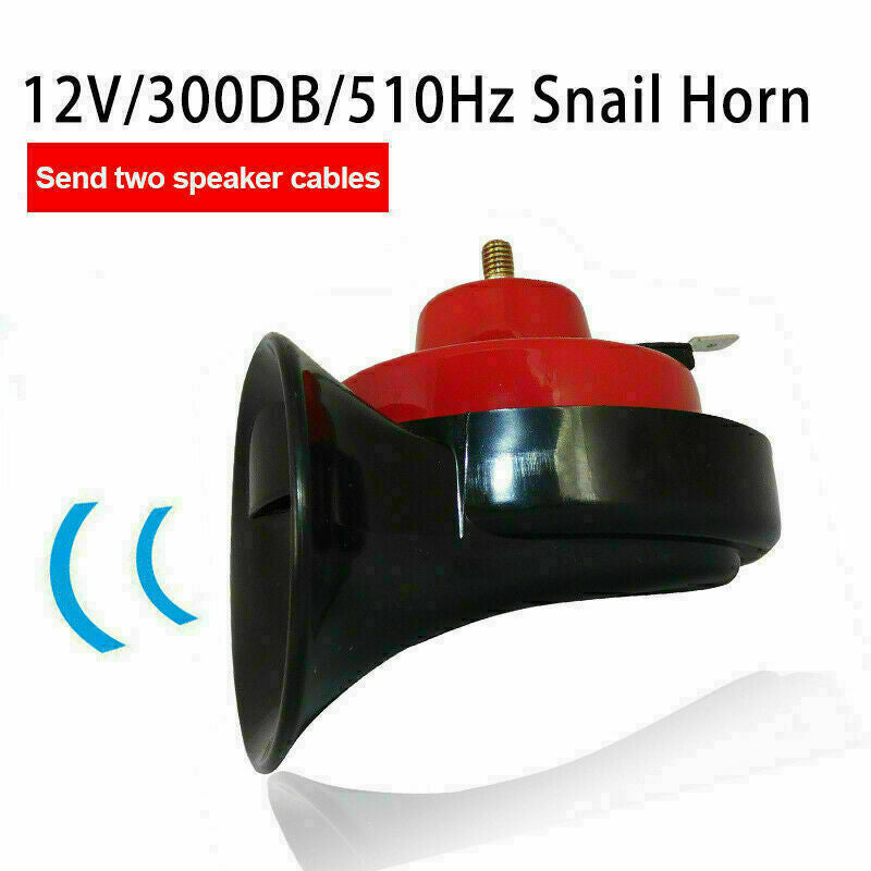 2PCS 12V 300DB Super Horn Snail Waterproof  Horn For Motorcycle Truck SUV Boat