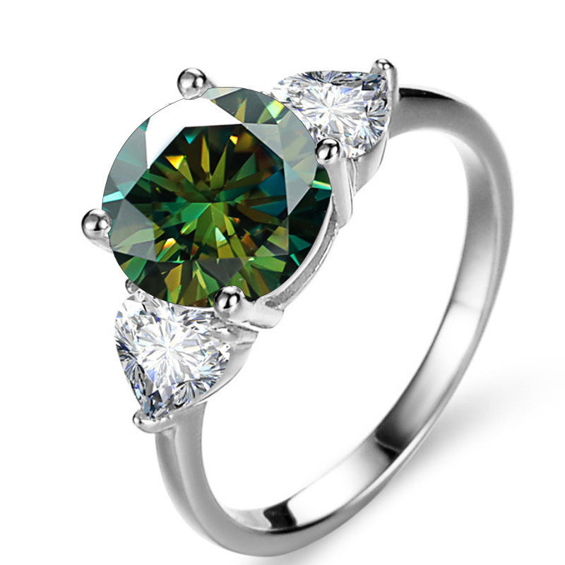 Sterling Silver 3 Karat Moissanite Women's Luxury Wedding Ring