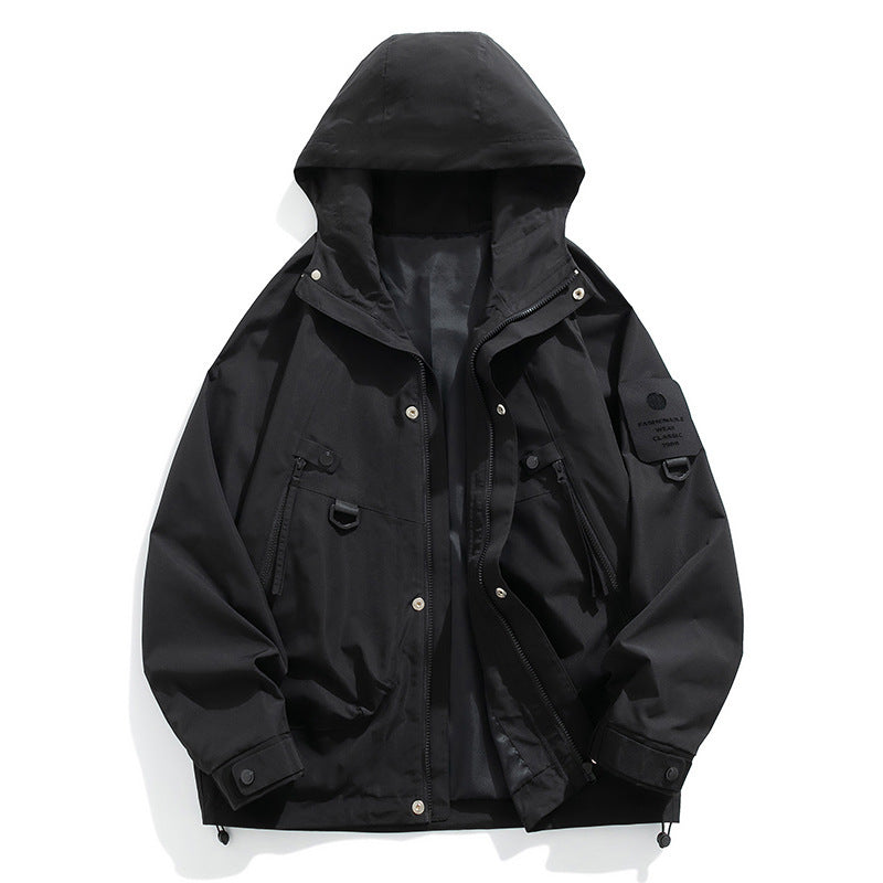 Hooded Work Clothes Men's Trendy Casual Handsome Outdoor Jacket