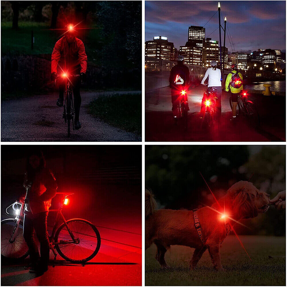 2pcs Bicycle LED Rear Light Bicycle Lamp Rear Light USB Rechargeable