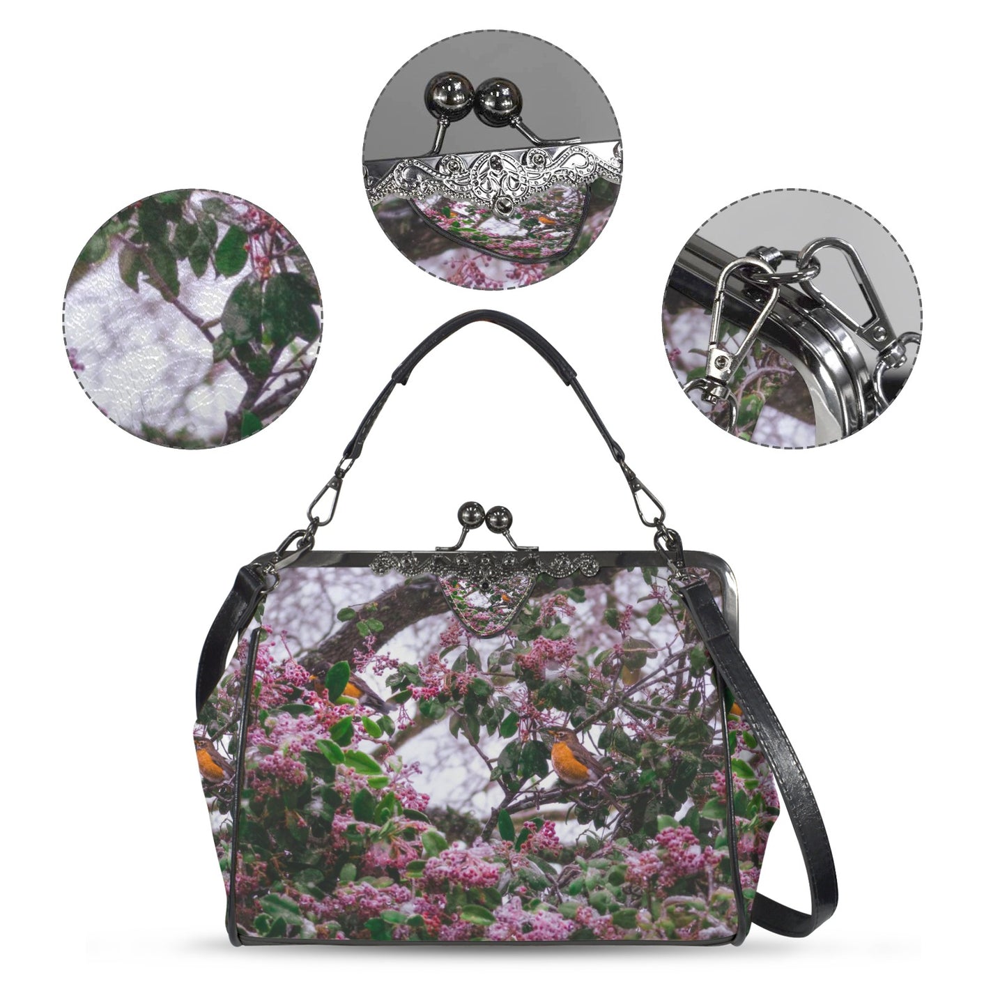 Custom Kisslock Crossbody Shoulder Bag