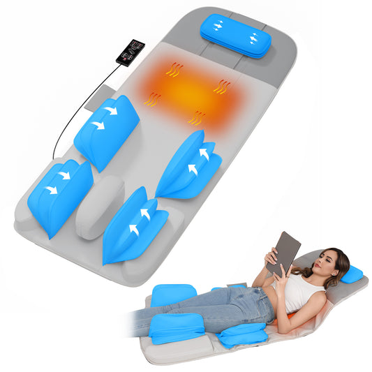 Detachable Smart Massage Mattress,Independent Lumbar And Back Heat Therapy,Overload Automatic Protection,Removable And Washable