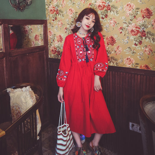 Travel Clothes Ethnic Style Dress Desert Long Skirt Female