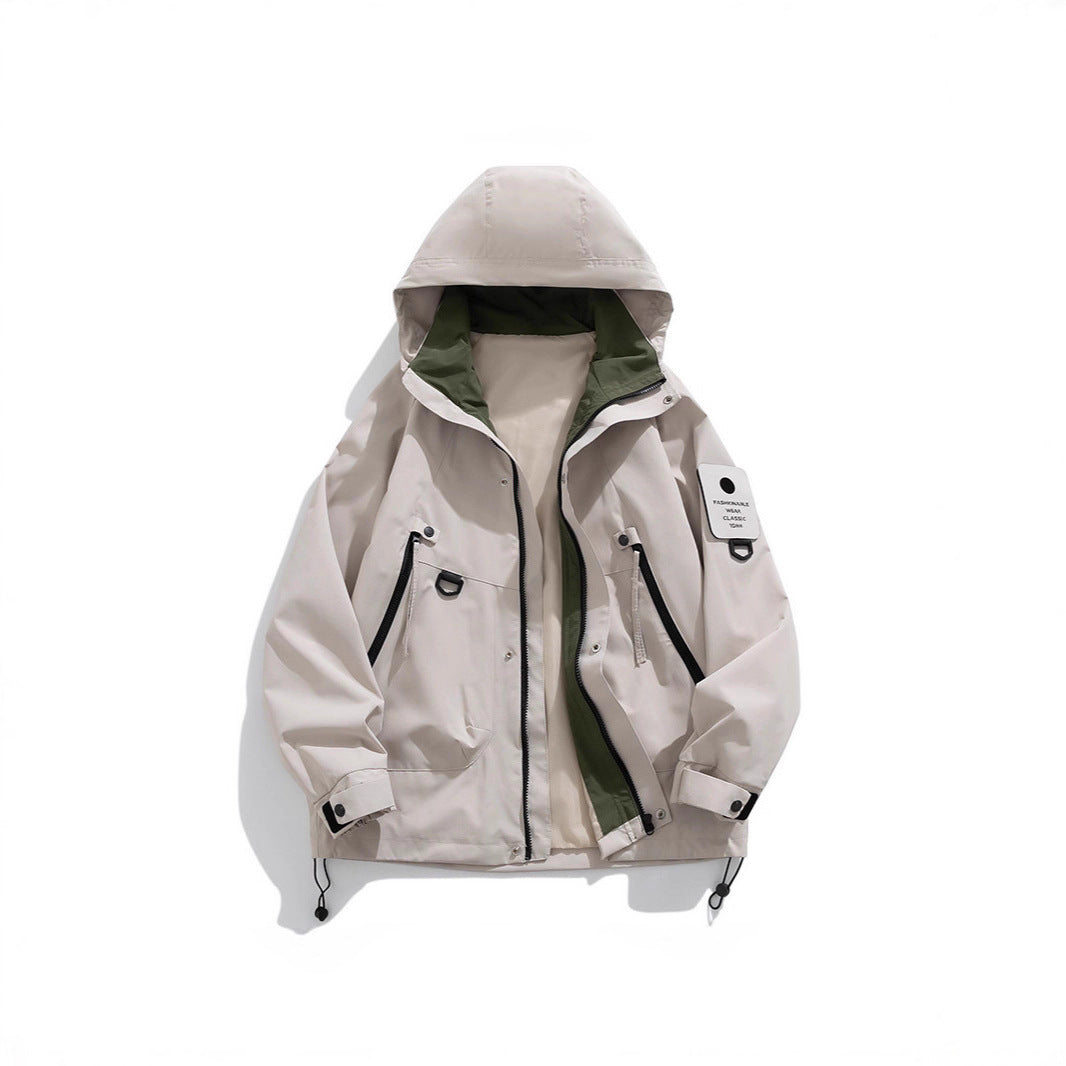 Hooded Work Clothes Men's Trendy Casual Handsome Outdoor Jacket