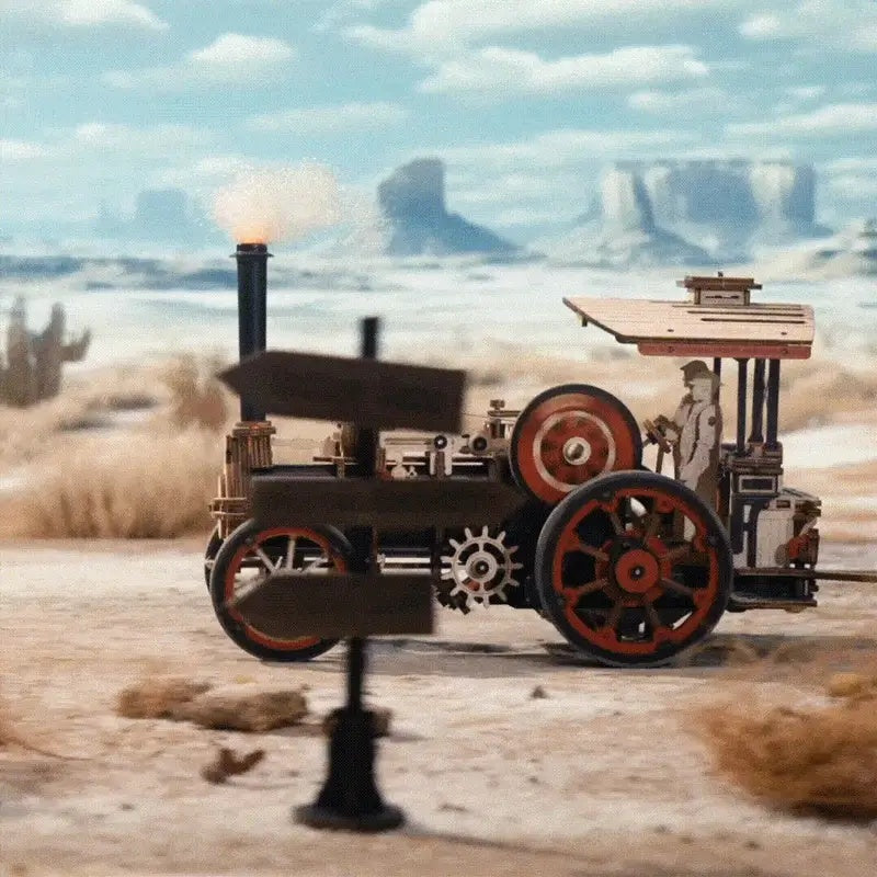 ROKR Steam Engine Mechanical 3D Wooden Puzzle, Only Supports TK And Independent Website Platforms