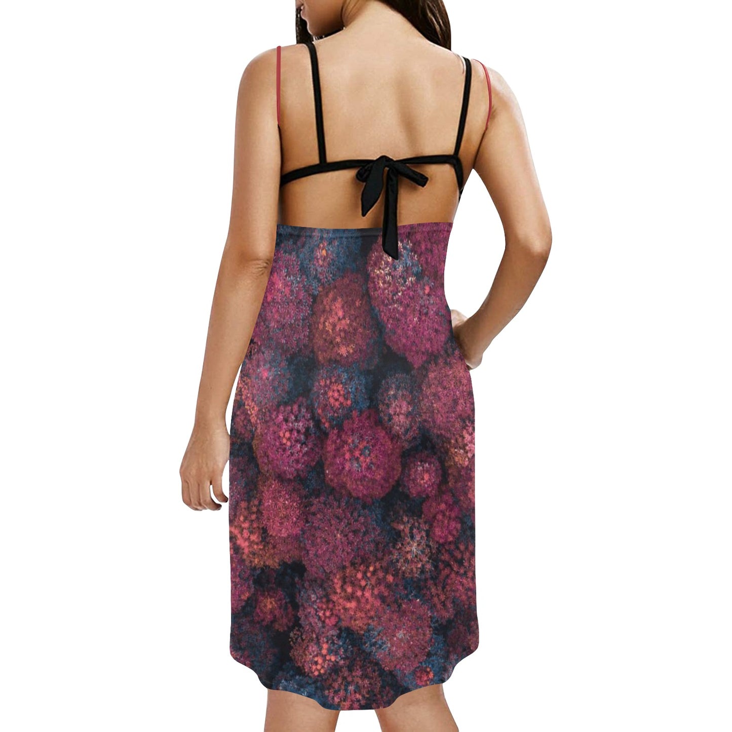 Spaghetti Strap Backless Beach Dress (D65)