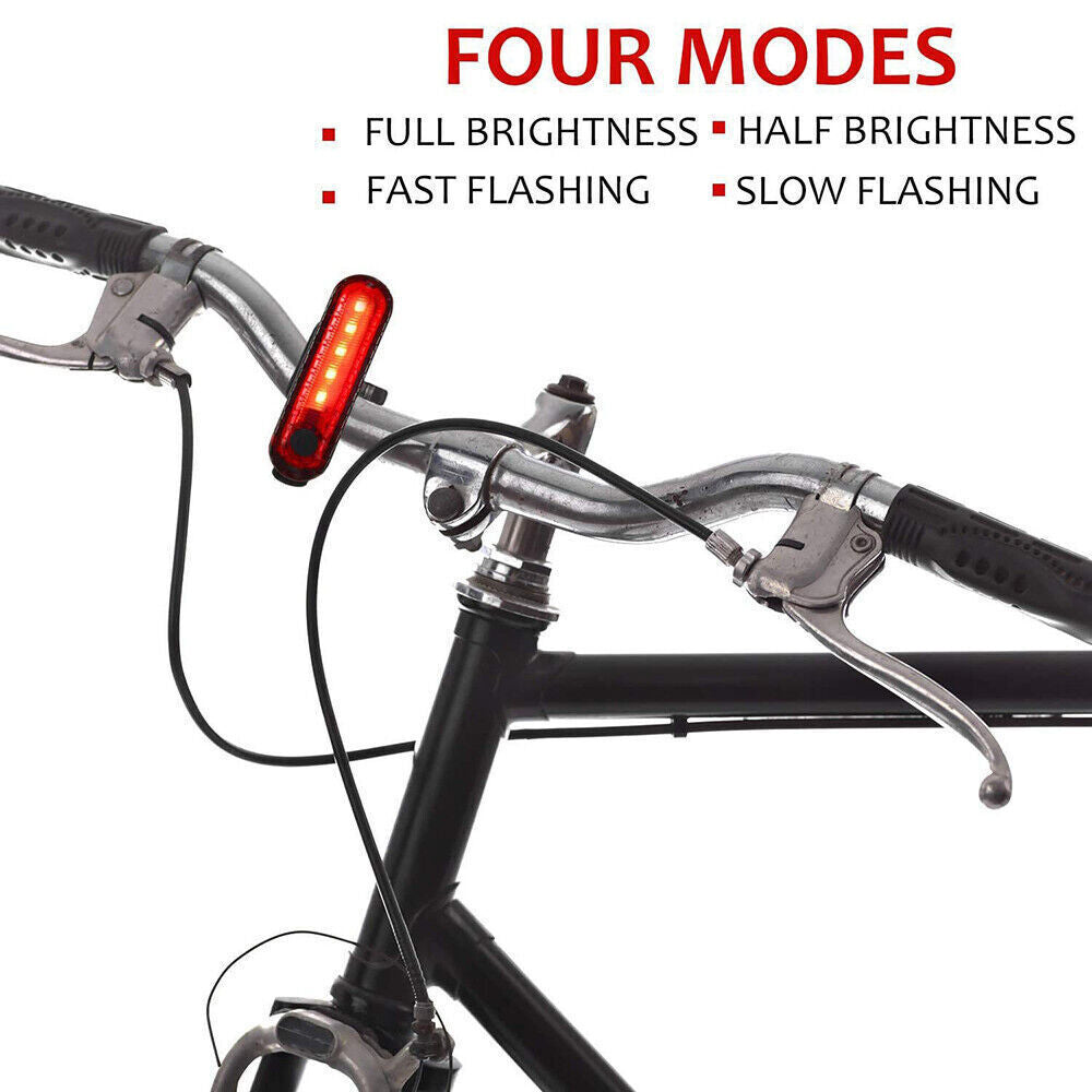2pcs Bicycle LED Rear Light Bicycle Lamp Rear Light USB Rechargeable