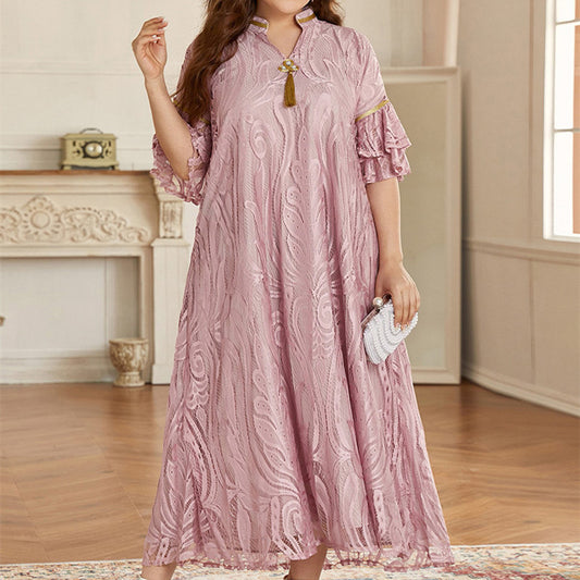 European And American Women's Arabian Large Size Dress