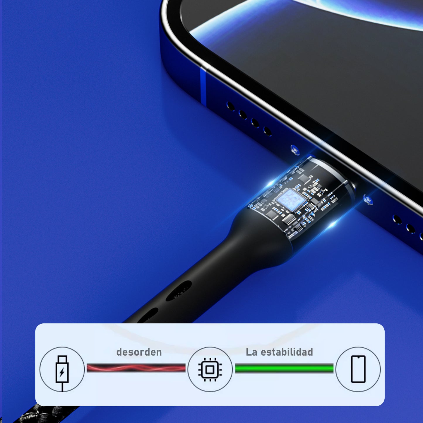 5pzs Cable 3 En 1 Nailon Trenzado Negro 1m Cable Carga Rapida Para Android Phone 16 15 Pro Xiaomi Redmi Note 14 13 40 X7b X6a