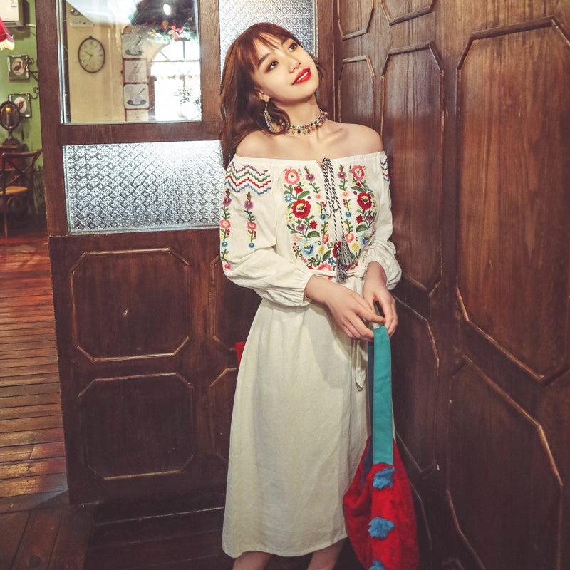 Travel Clothes Ethnic Style Dress Desert Long Skirt Female