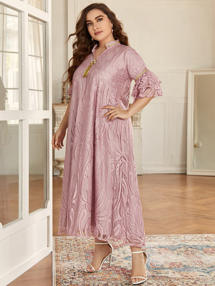 European And American Women's Arabian Large Size Dress