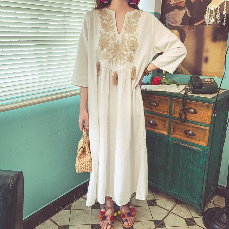 Travel Clothes Ethnic Style Dress Desert Long Skirt Female