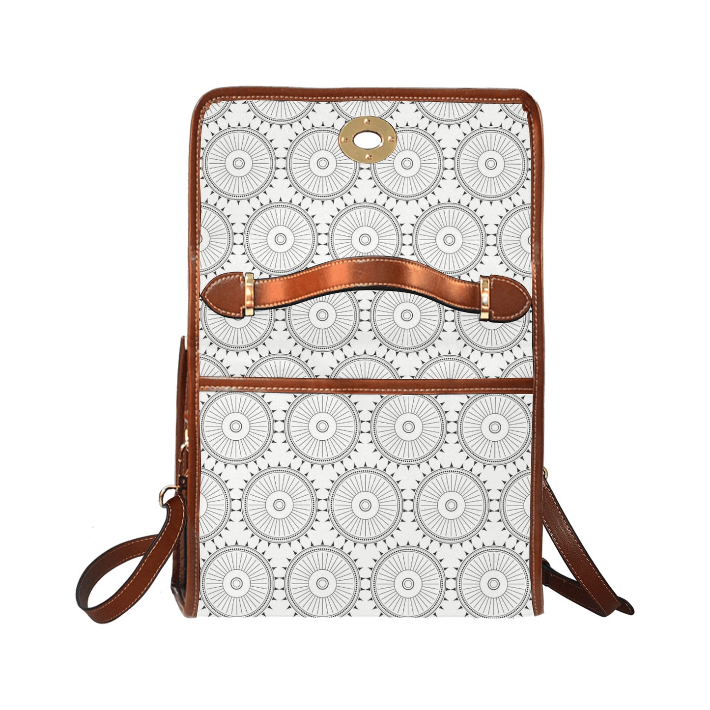 Waterproof Canvas Bag-Brown (All Over Print) (1641)