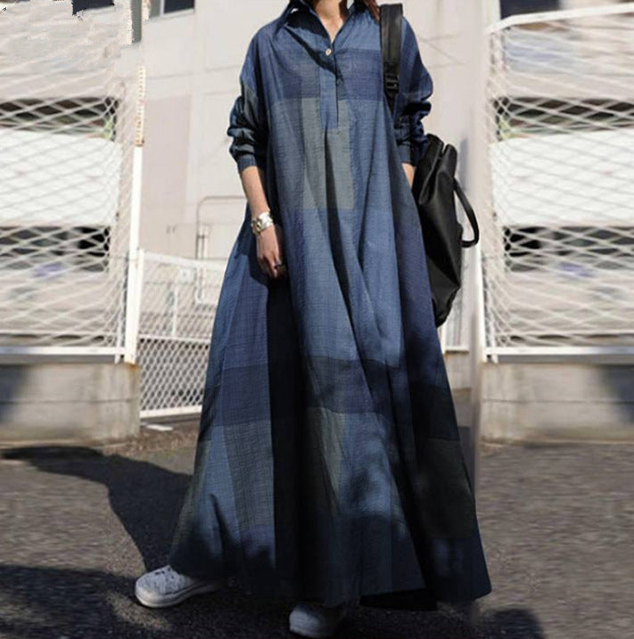 Fashion Cotton Linen Dress Vintage Ethnic Clothes