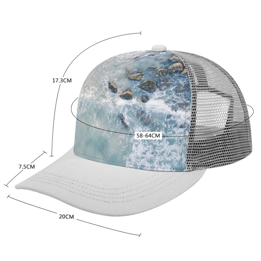Baseball Cap Bent glue rear hollow (multi-color optional)