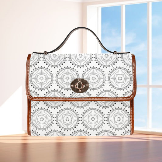 Waterproof Canvas Bag-Brown (All Over Print) (1641)