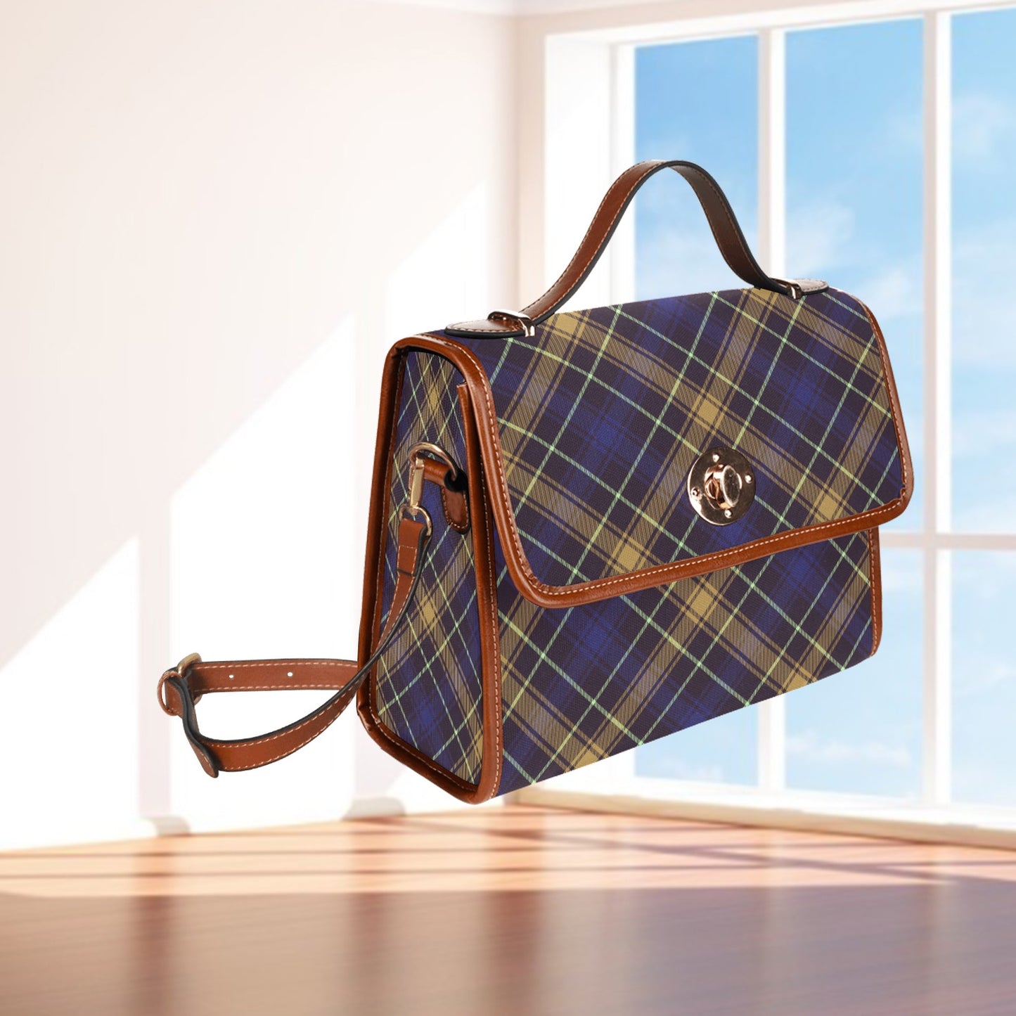 Waterproof Canvas Bag-Brown (All Over Print) (1641)