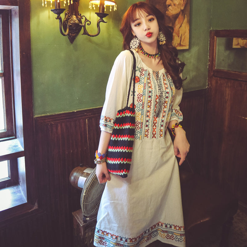 Travel Clothes Ethnic Style Dress Desert Long Skirt Female