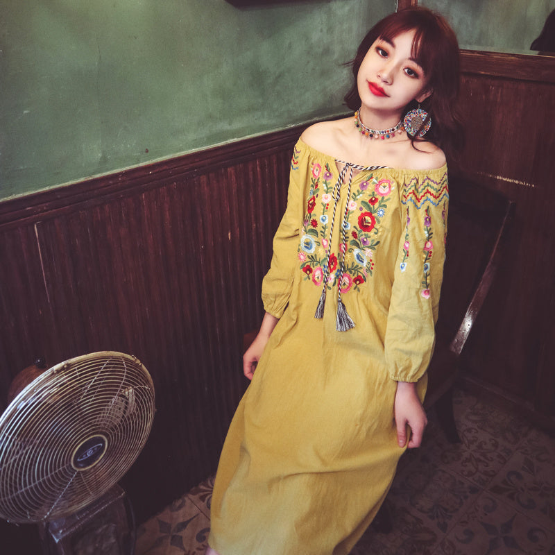 Travel Clothes Ethnic Style Dress Desert Long Skirt Female