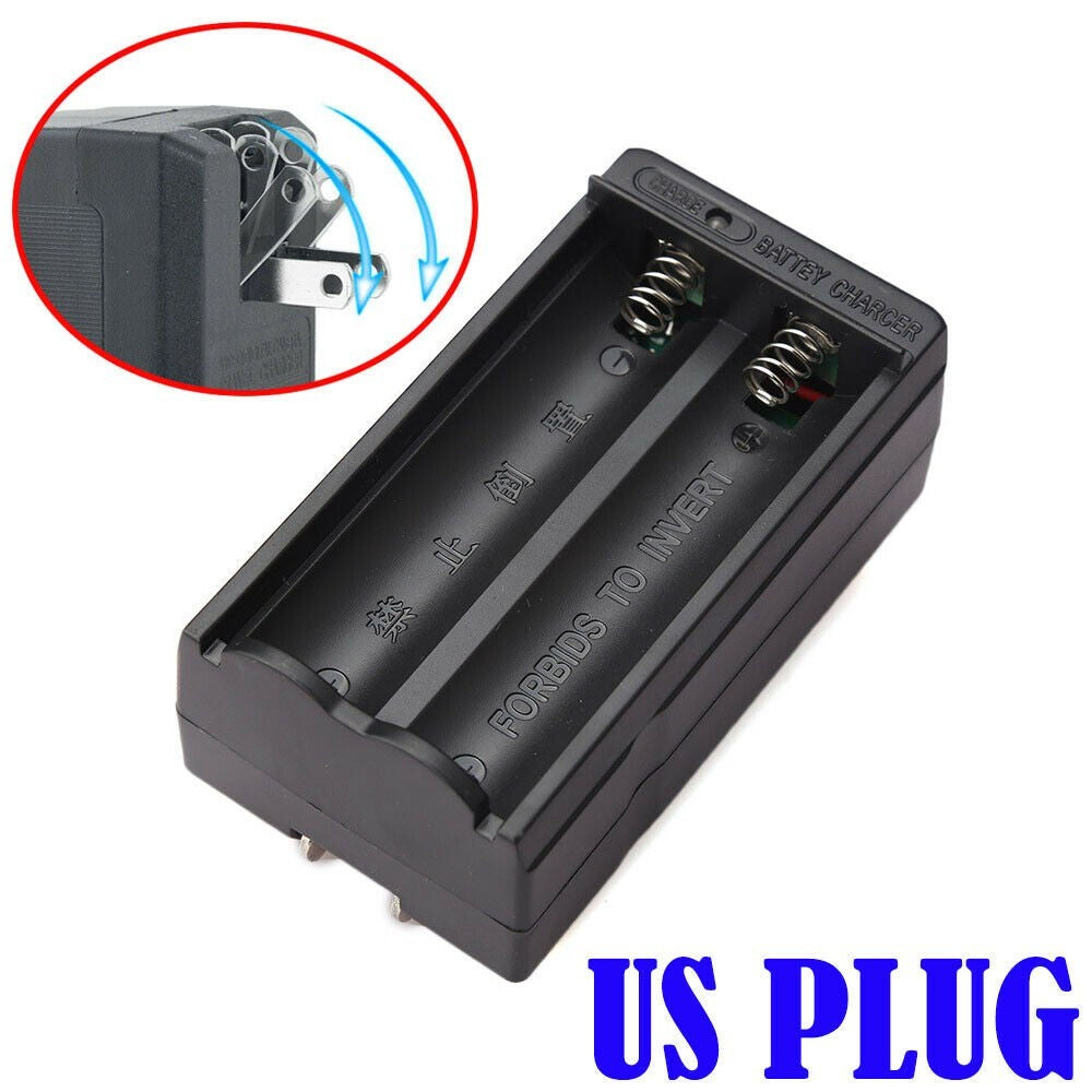 Li-ion Rechargeable Battery&Charger 3000mAh 3.7V Batteries US Plug For Torch Flashlight