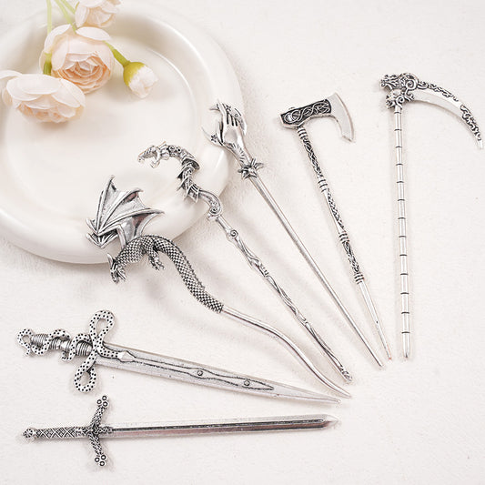 European And American Retro Sickle Omahawk-shaped Hairpin