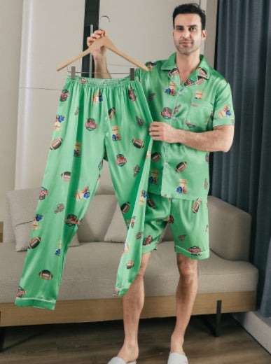 Men's Ice Silk Double Short Suit
