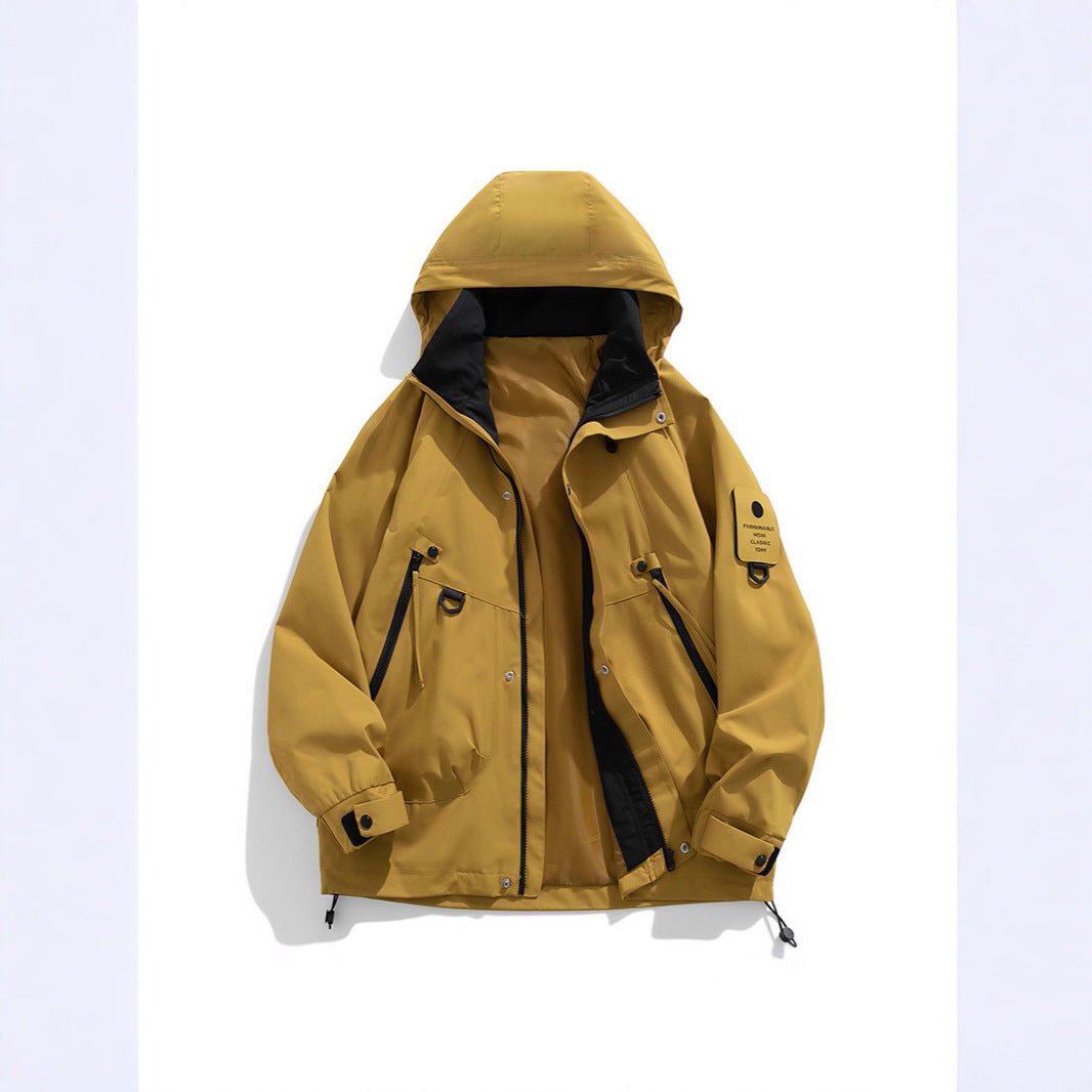 Hooded Work Clothes Men's Trendy Casual Handsome Outdoor Jacket