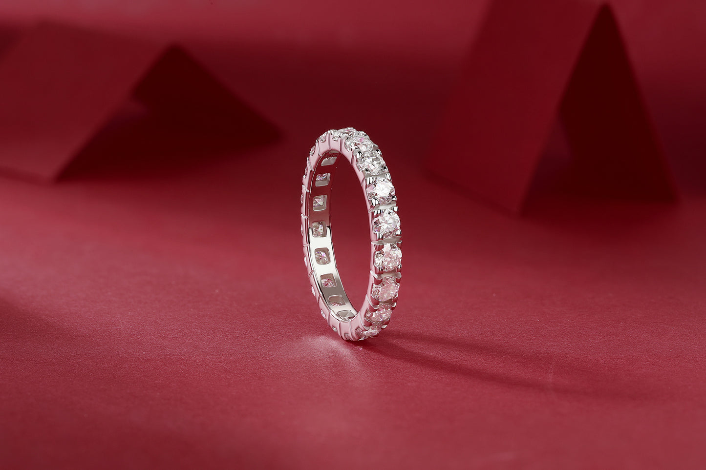 Starry Sky Diamond Ring Luxury Fashion Set Moissanite Silver Ring