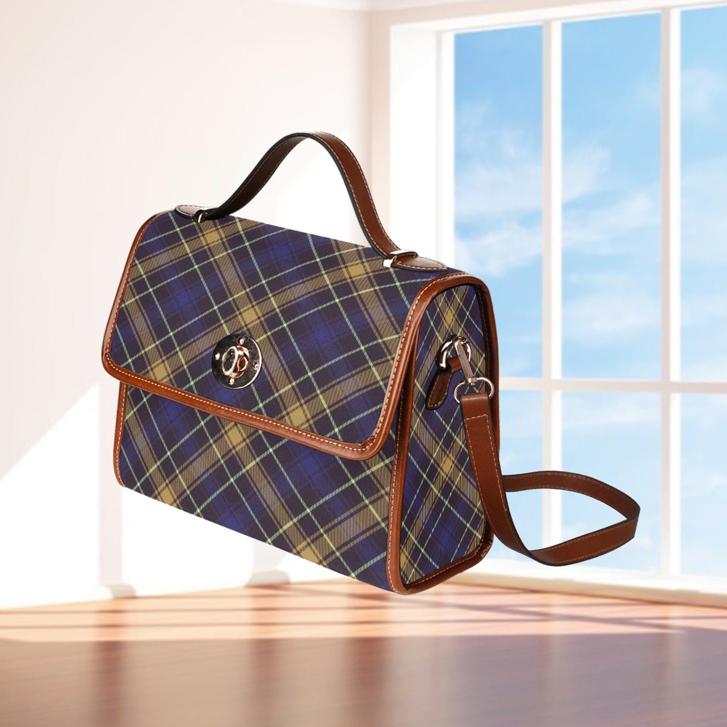 Waterproof Canvas Bag-Brown (All Over Print) (1641)