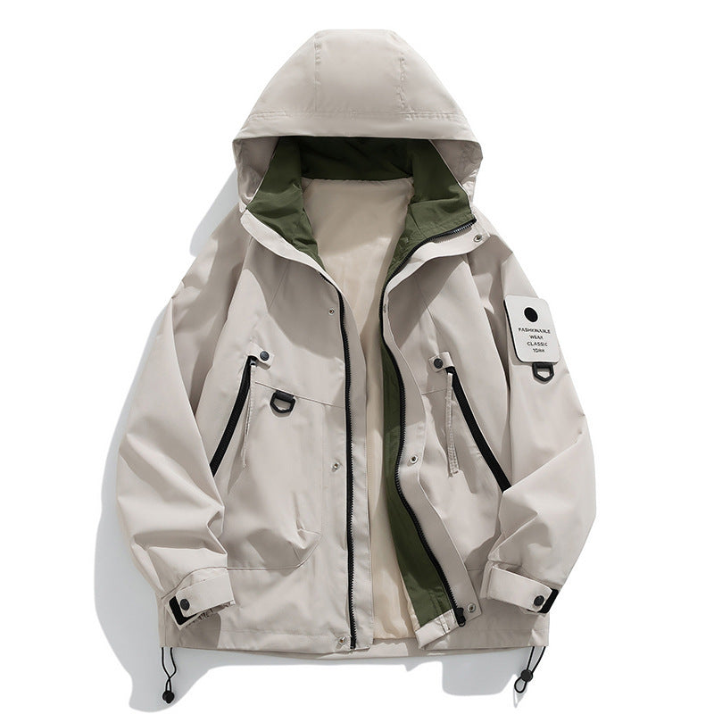 Hooded Work Clothes Men's Trendy Casual Handsome Outdoor Jacket
