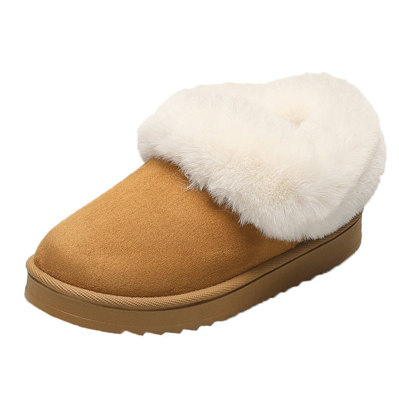 Women's Round Toe Vintage Height Increasing Snow Boots Cotton Shoes