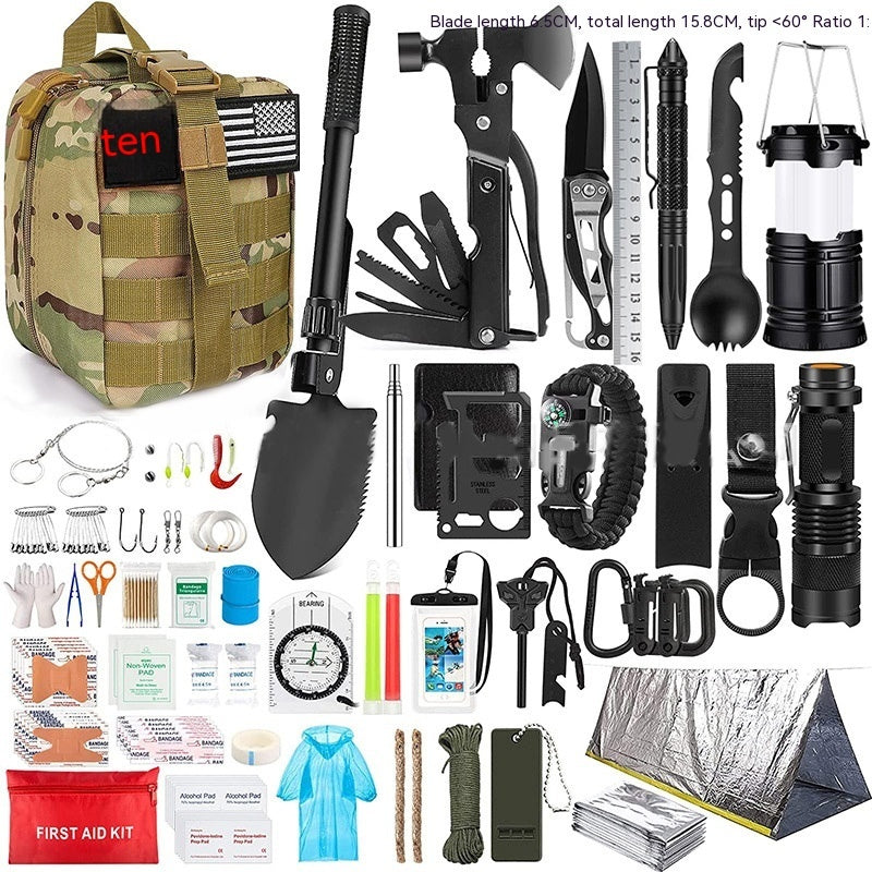 Survival Kit, 192 Pcs Survival Gear First Aid Kit, Outdoor Camping Supplies Equipment Multifunctional Outdoor Adventure, Hiking, Hunting, Gifts for Men Women