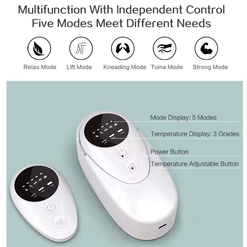 Leg Circulation Relaxation Massager Electric Leg Heat Vibration Calf Muscle Air Compression Leg Massage