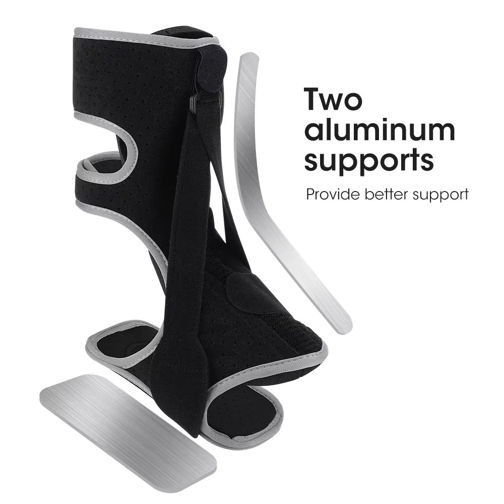 Adjustable Foot Drop Steel Plate Support, Ankle Anti-Sprain Fixed Brace, Correction Belt, Foot Drop Orthosis