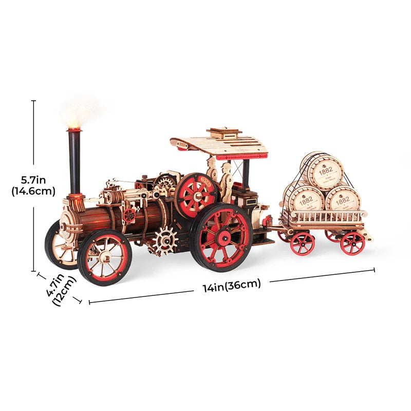 ROKR Steam Engine Mechanical 3D Wooden Puzzle, Only Supports TK And Independent Website Platforms
