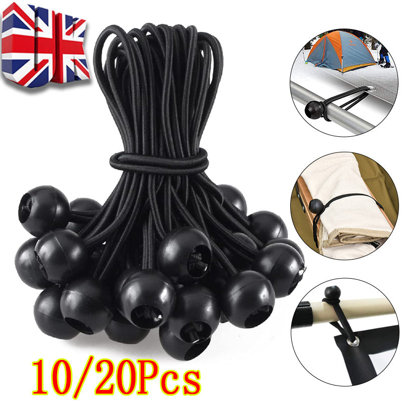 10  20  Bungee Ball Cords Heavy Duty Tarp Bungees Ties Elastic Tie Down Straps