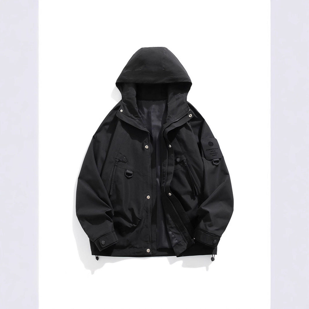 Hooded Work Clothes Men's Trendy Casual Handsome Outdoor Jacket