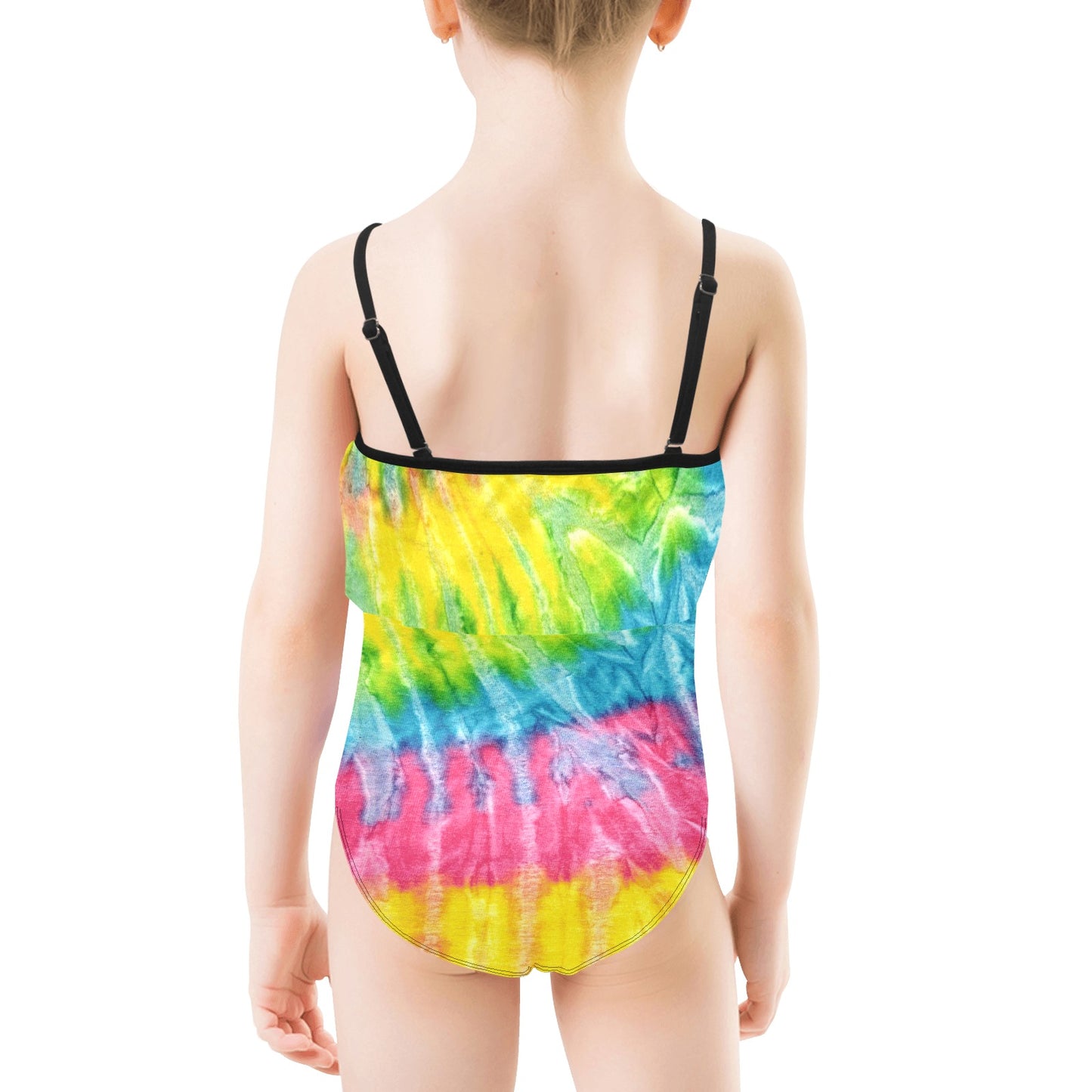 Kids' Spaghetti Strap Ruffle Swimsuit (S26)