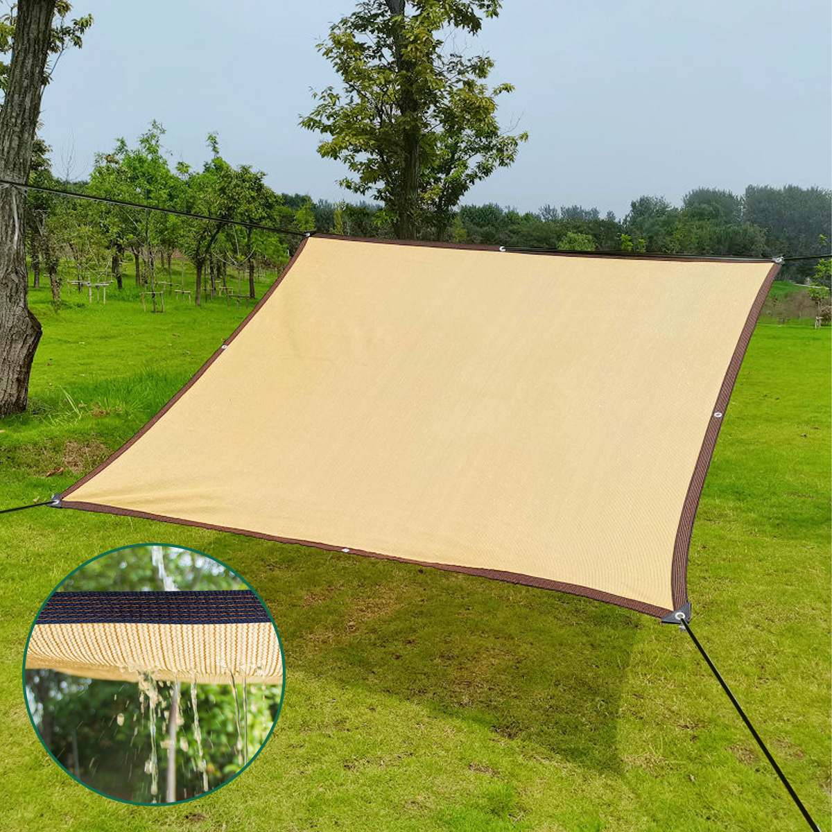 Outdoor - Sunshade Net 3X4 Meters  4 Hooks