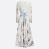 Women's Floral Print V-Neck Long Sleeve Maxi Dress A-Line Flowy Ruffled For Spring&Summer Vacation & Evening Party